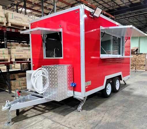 Fully Loaded 12 Foot Stainless Steel Concession Food Trailer for Fast Food Snacks Hotdogs Candies Chips Ice Cream - Kurt Traktörs
